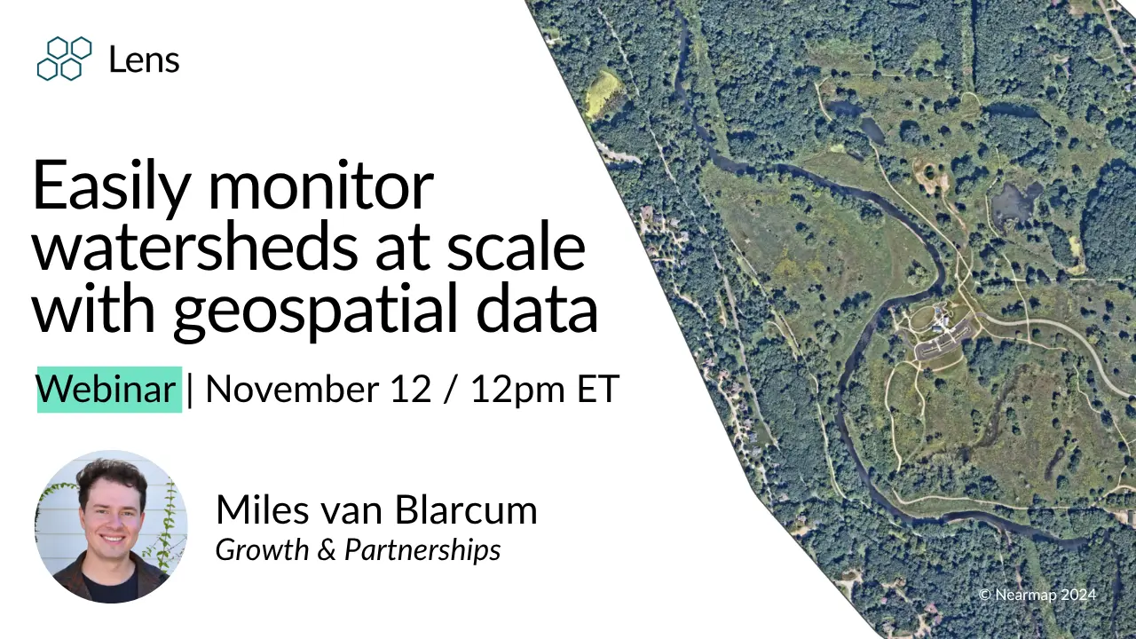 How to easily monitor watersheds at scale with geospatial data