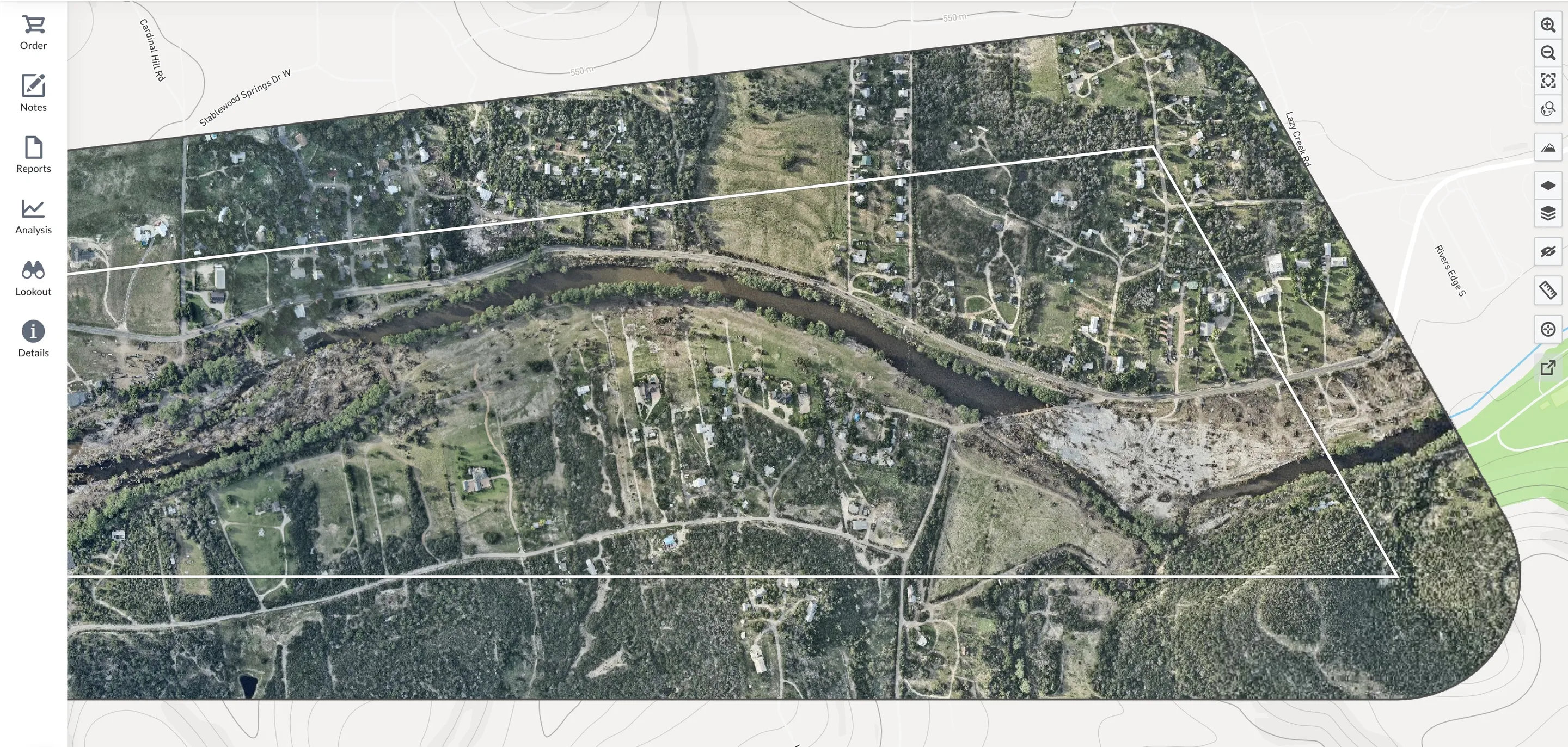 Access NOAA aerial imagery for damage assessment & disaster response in Lens